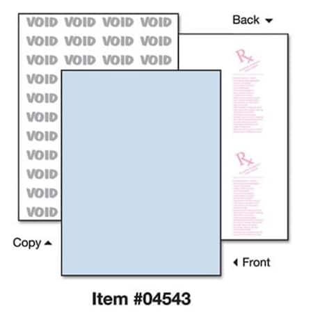 Paris Business Products Paris Business Products 04543 DocuGard Security Paper- 8-1/2 x 11- Blue- 500/Ream 4543